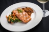 Grilled Atlantic Salmon - Fresh filet of Atlantic salmon with a lemon dill butter